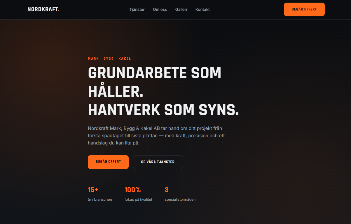 Nordkraft Mark, Bygg & Kakel AB – förhandsvisning
